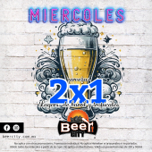 Todos los miércoles son de 2x1 en cervezas lager de barril. - Beer City Atlixco