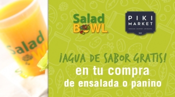 Salad Bowl , agua de sabor gratis
en tu compra  de ensalada o panino - Salad Bowl - Puebla