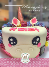 Pastel de Mazapán y Crema - Mancerinas Pastelería - Puebla