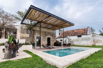 Terraza con Vigas de Acero en Hacienda #estructurametalica #herreria #renueva - Estructuras Metálica...