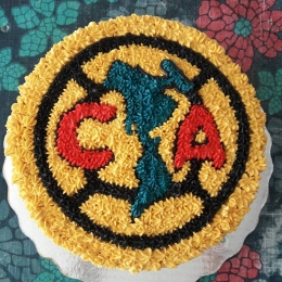 Pastel de cumpleaños de Club América hecho en la La CupcakeRía Gourmet - La CupcakeRía Gourmet - Res...