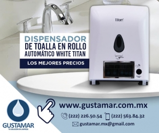 Dispensadores Automáticos de Toalla En Rollo Para Manos Color Blanco marca Titán

Este equipo es u...