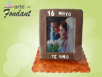 Pastel aniversario - Arte en Fondant - Puebla