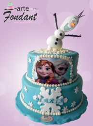 Pastel Frozen - Arte en Fondant - Puebla