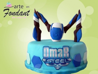Pastel Max Steel - Arte en Fondant - Puebla