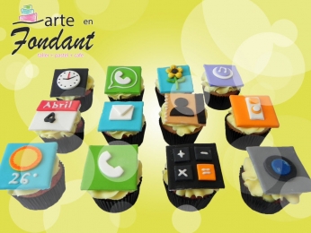 Cupcakes Iphone - Arte en Fondant - Puebla