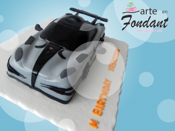 Pastel de Carros - Arte en Fondant - Puebla